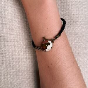 Mexican Fire Opal Cord Bracelet